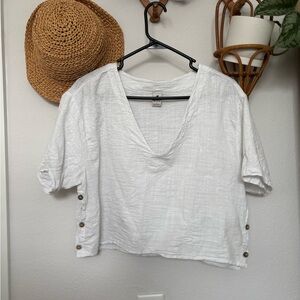 Lightweight White Crop Top